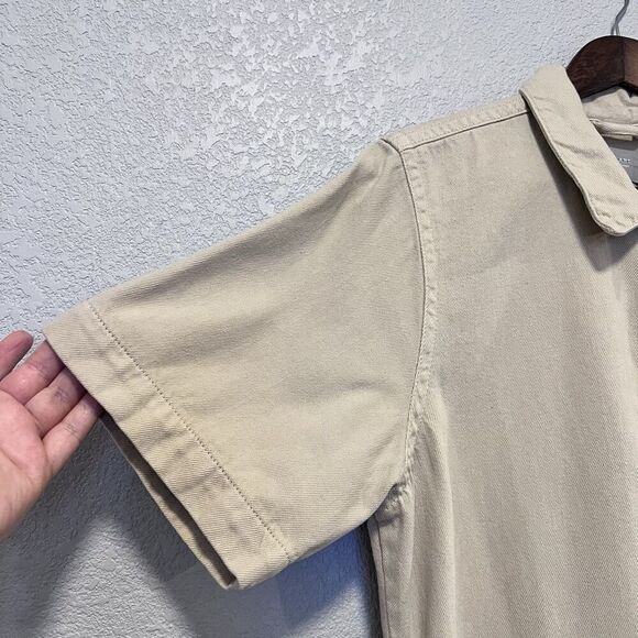 Everlane The Coverall Romper Size 14 Tan Short Sleeve Zip Front Utility Playsuit - Picture 5 of 11